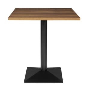 Bolero CH992 complete square dining table 700mm, powder-coated base, PVC edged top – front view, Australia
