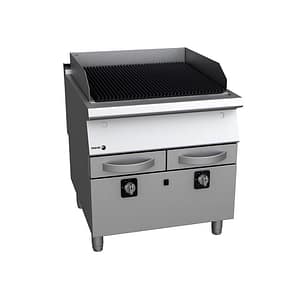 Fagor Kore 900 B-G9101 commercial gas chargrill, 800mm stainless, NG/ULPG – front view, Australia