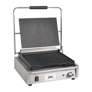 Apuro Large Contact Grill Ribbed Plates with Timer (FC380-A)