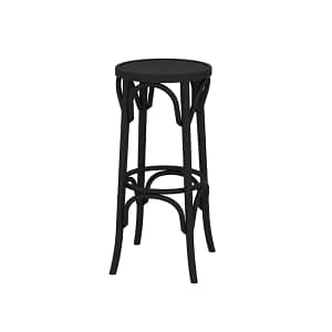 Sleek Black Paged Bentwood 750 Backless Bar Stool - Timeless Elegance Meets Modern Durability