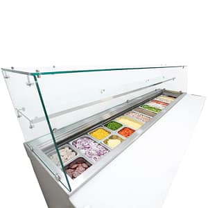 Airex AXR.SW.2450.GAN sandwich prep bench glass gantry 2450mm