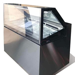 Anvil NDSG1200 gelato display fridge six flavour black stainless steel