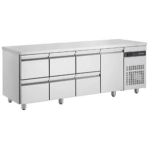 Inomak UBD6000 Under Bar Drawer Fridge with 1 Door and 6 Drawers, 2240mm Stainless Steel