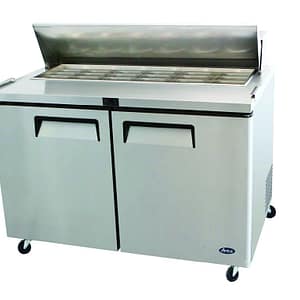 Atosa MSF8307 mega top 2-door sandwich prep fridge stainless steel