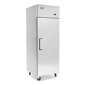 Atosa YBF9206 upright refrigerator 410L stainless steel, single solid door, Carel controller, Embraco compressor – Australia