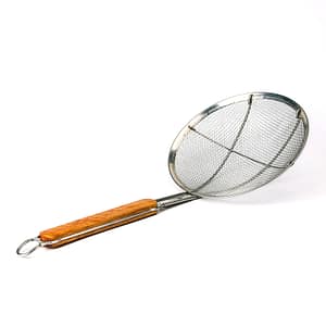 KK Mesh - Wide Rim - Wooden Handle - 255mm - 10" Skimmer - S/S 000797