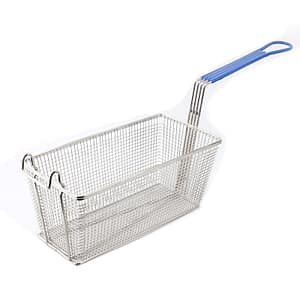 Kitchen Knock professional deep fry basket, 217×217×140mm, stainless steel, blue handle – Australia