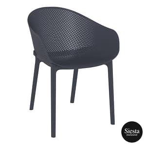 Anthracite Outdoor Chair - Siesta Sky Series - Modern Durability