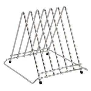 Hygiplas J027 stainless steel triangle chopping board rack 6 slots 30mm commercial kitchen – Australia