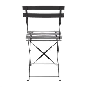 Bolero GH553 black pavement style steel folding chairs pack of 2 – Australia