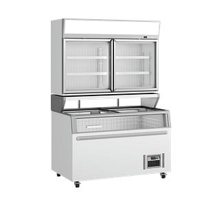 Thermaster ZCD-TD145 supermarket combined freezer with LED lighting, auto-defrost and glass doors – Australia