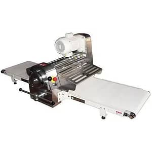 Yasaki JDR-520B Bench Dough Sheeter showcasing adjustable dough thickness, ideal for commercial bakeries