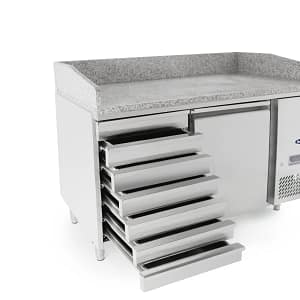 Atosa EPF3490 Single Door Pizza Table Fridge with Drawers - 1510mm