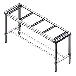 0900-5-WB-S S/S Legs with Double Centre Brace - 500mm Deep