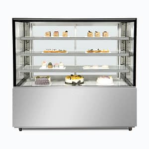 Bromic 4 tier chilled food/cake display 1500mm-FD4T1500C-NR