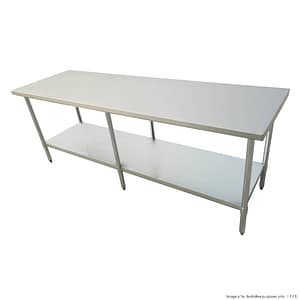 FED 2400-7-WB stainless steel table 2400x700x900mm, 304 grade, 6-leg commercial workbench – Australia