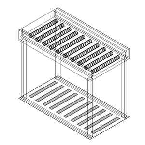 Fagor Stainless Steel Rolling Table for 4 Baskets MR4C (MR4C)