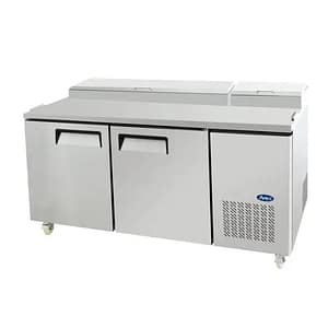 Atosa MPF8202 double door pizza prep table fridge 1702mm with fan-forced cooling