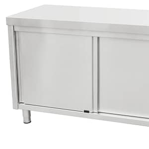 Kitchen Knock 1500mm Stainless Steel Sliding Door Cabinet – 700mm Deep, 220KG Rated