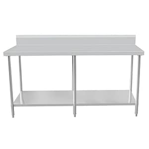 Kitchen Knock 620328 stainless steel work bench with splashback & undershelf 2100×800×900+150mm