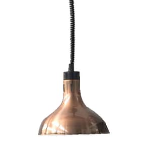 Benchstar HYWCL12 pull-down heat lamp antique copper 290 mm round 250 W – front view Australia