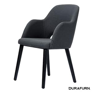 Furnlink Durafurn Sorbet Chair - Black Legs/Anthracite Woven Fabric