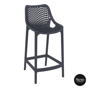 Siesta Exclusive Air Barstool 65 anthracite, 650mm seat height, fibreglass reinforced polypropylene – Australia