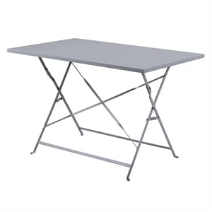 Bolero Grey Pavement Style Folding Table - 1100x700mm