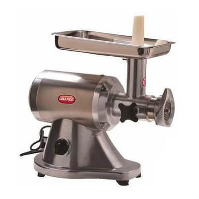 Grange GRTJ12 Meat Mincer showcasing stainless steel build and compact benchtop design