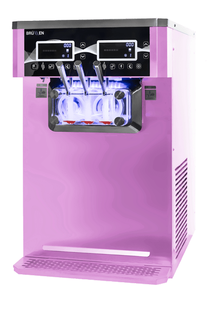 BRÜLLEN i26 PRO Twin System Gravity Feed Soft Serve Machine - Countertop