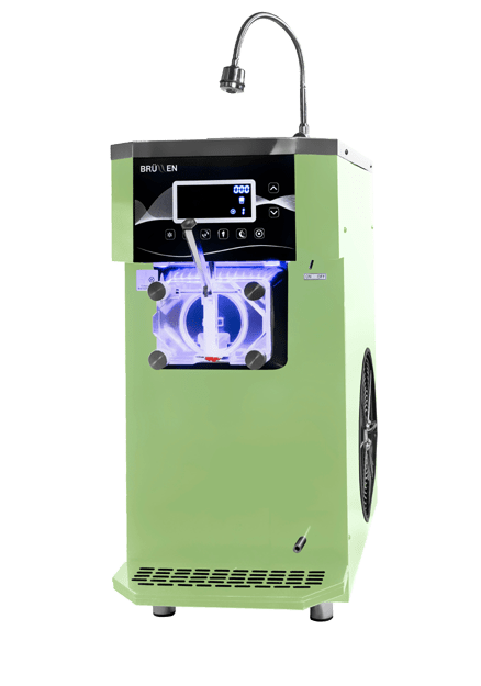 Premium air mix pump soft serve machine with high overrun (40%-80%) for creamy textures.