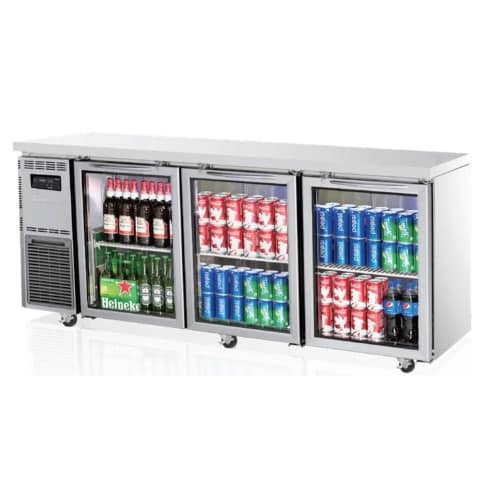 Turbo Air KGR18-3 Elegance Series Under Counter Glass Door Refrigerator | 516L Capacity