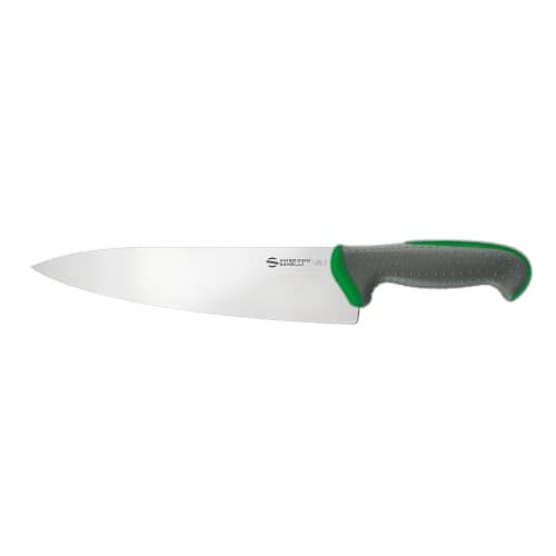 Ambrogio Sanelli TC49020G Tecna chef knife 20cm, NITRO-B stainless steel blade, green SEBS handle, ergonomic anti-slip design, made in Italy, Australia