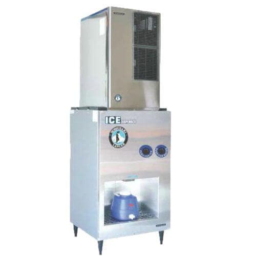 Hoshizaki DB-200H Worksite H20 ice & water dispenser, 91kg storage, stainless steel – front view, Australia