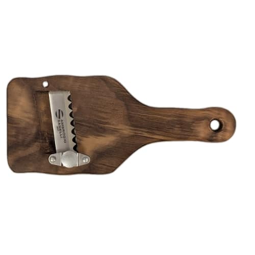Ambrogio Sanelli Ovangkol truffle slicer, stainless steel waved blade, professional truffle cutter, made in Italy, restaurant tool, Australia