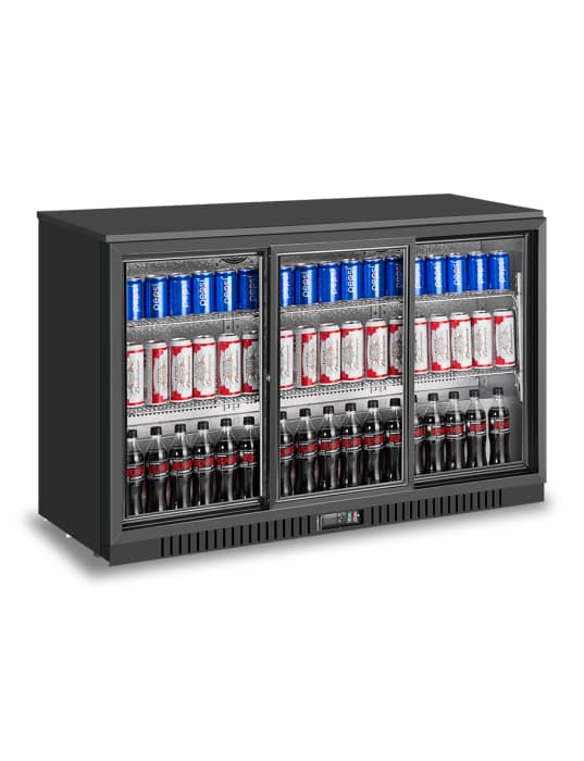 Atosa BB-330SEC 3-Sliding Door Back Bar Cooler – 330L Capacity | Ideal for Bars & Restaurants - Image 2