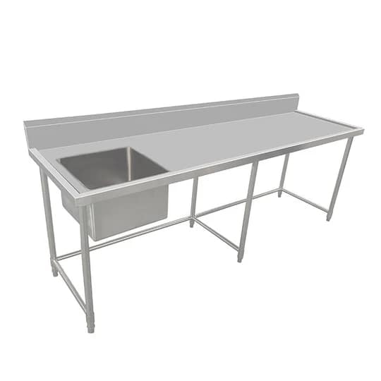 Kitchen Knock 631600 Single Sink Bench 2100x600mm – Ideal for Cafés & Restaurants