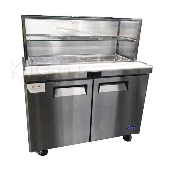 Atosa MSF8302G 2-Door Sandwich Bar with Glass Canopy