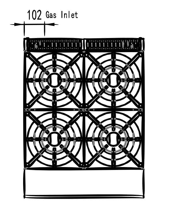 CookRite AT80G4B-C-LPG 4 Burner Gas Cooktop – 800 Series LPG - Image 4