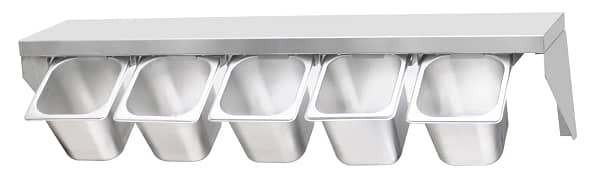Kitchen Knock 415899 GN Pan Rack – Stainless Steel Single Wall Shelf for 1/4 & 1/6 GN Pans