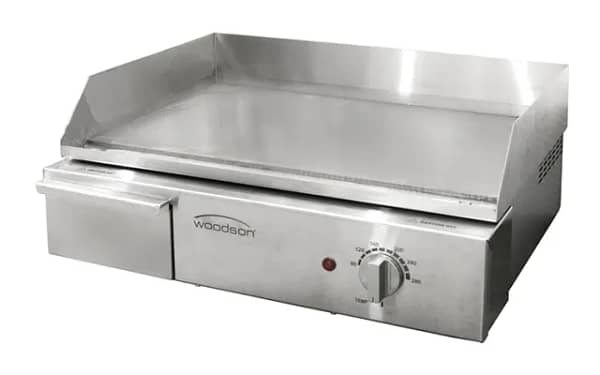 Woodson W.GDA60 Countertop Griddle with 10.5mm Plate – Ideal for Catering & Cafés