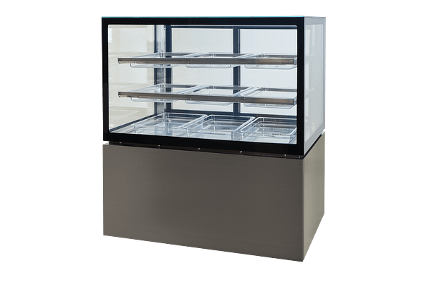 Anvil NDSS3830 3 tier salad and cake display fridge 415L black stainless steel