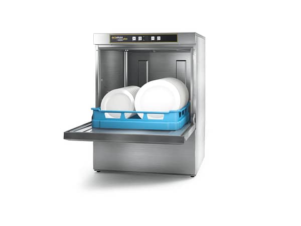 Hobart Ecomax Plus F515 undercounter dishwasher 60 racks/hr with 3 cycles, stainless build – Germany