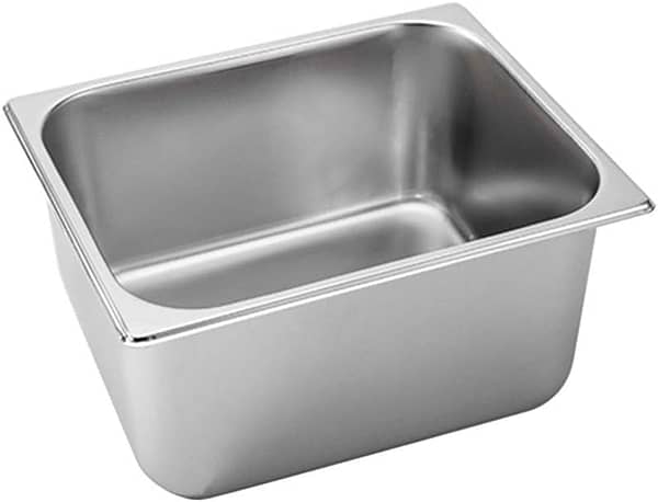 Kitchen Knock 1/2 Size Gastronorm Pans, 200mm Deep, Stainless Steel, 6-Pack