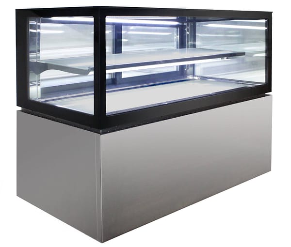 Anvil NDSJ2740 2 tier jewellery cake display fridge 260L black stainless steel