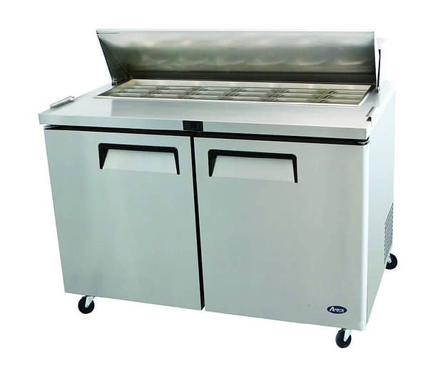 Atosa MSF8307 mega top 2-door sandwich prep fridge stainless steel