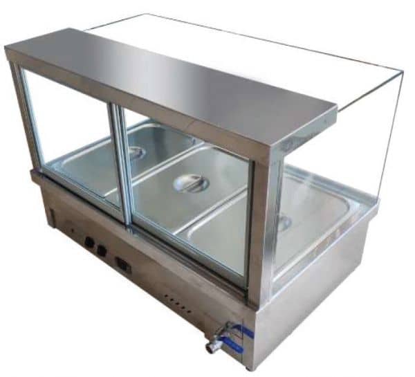Atosa CRB-12 Square Glass Hot Food Display – 12 Pan Wet & Dry Bain Marie - Image 2