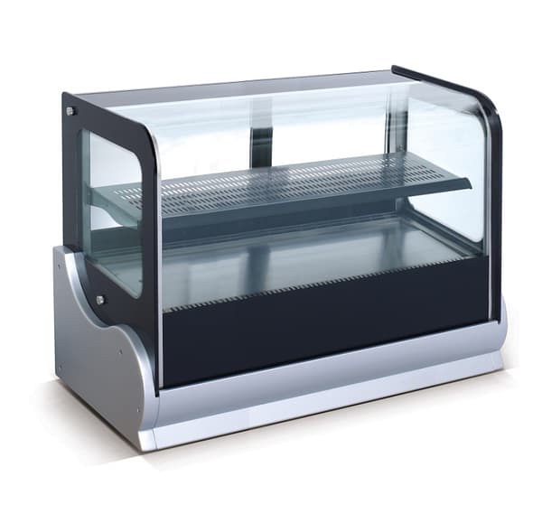 Anvil DGV0550 240L cold square countertop cake showcase with LED lighting