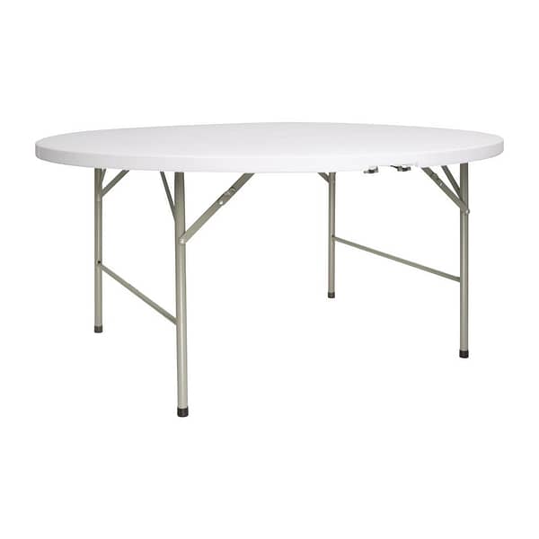 Bolero 5ft Round Weatherproof Folding Table – Durable Commercial Furniture
