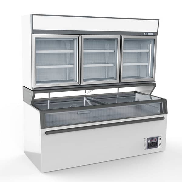 Thermaster ZCDT-D210 supermarket combined freezer with top and bottom sections